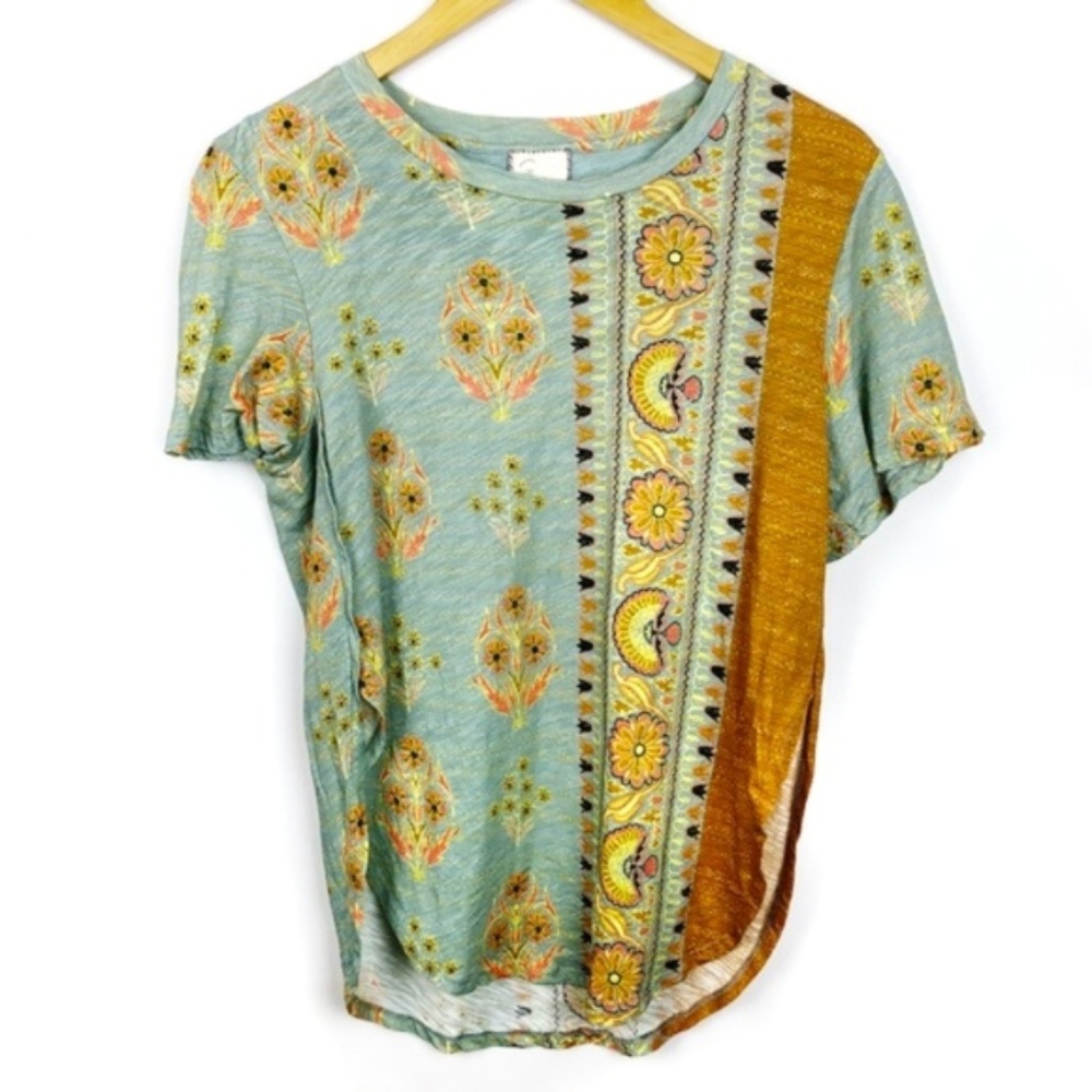 Anthropologie Postmark Bandana Print Tunic Top